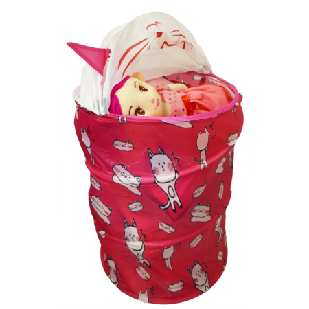 Cos pliabil de depozitare jucarii Pisica cu capac Pop Up