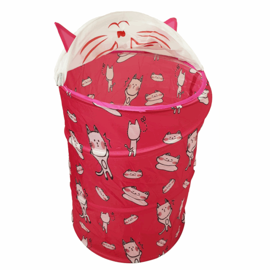 Cos pliabil de depozitare jucarii Pisica cu capac Pop Up