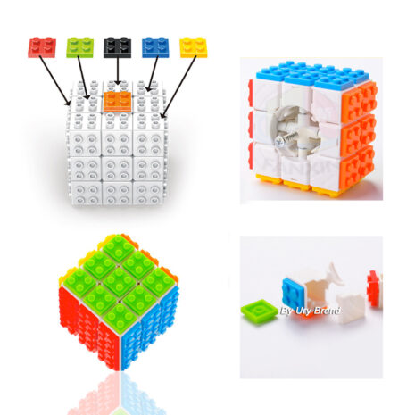 Cub Rubik Cuburi lego Jucarie creativa Puzzle 3x3x3