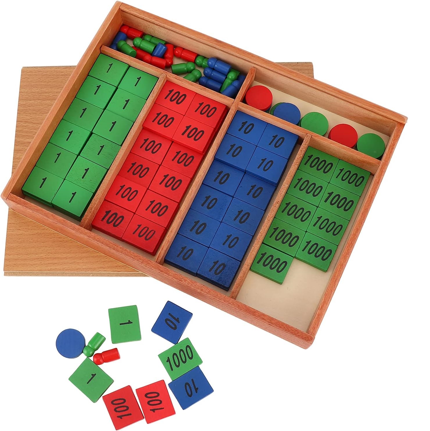 Joc Montessori Invatarea matematicii cu cilindri colorati