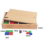 Joc Montessori Invatarea matematicii cu cilindri colorati