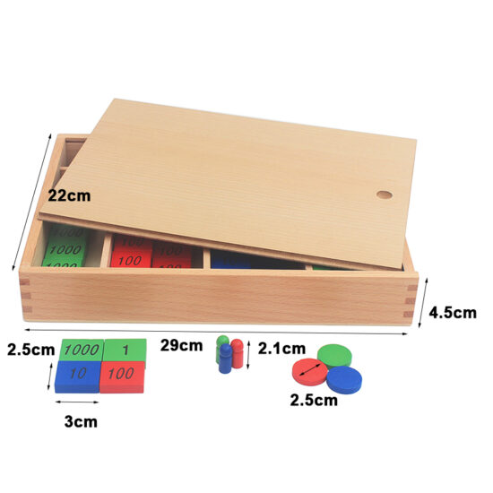 Joc Montessori Invatarea matematicii cu cilindri colorati