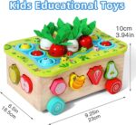 Joc Montessori Puzzle Pescuit Gradina cu morcovi-viermi