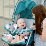 Jucarie zornaitoare si de dentitie pentru patutul bebelusului Elefantul