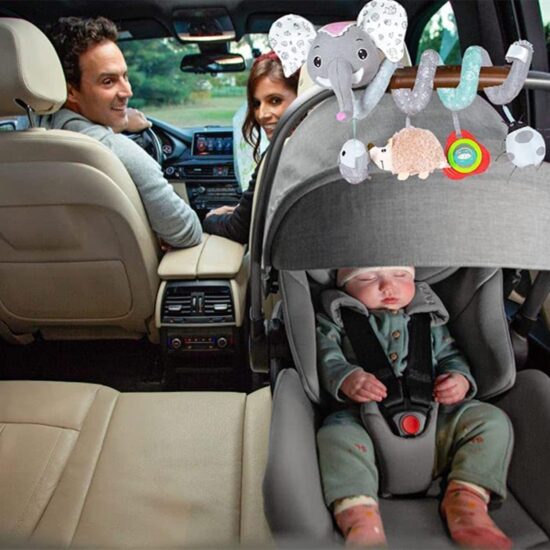 Jucarie zornaitoare si de dentitie pentru patutul bebelusului Elefantul