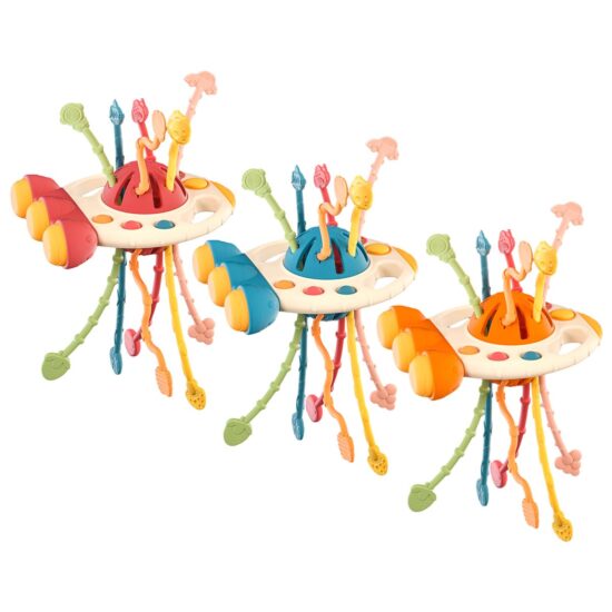 Jucarie motrica din silicon Trage snurul dentitie bebe