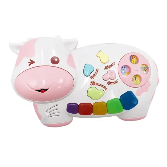 Jucarie muzicala bebe Mini Pianina Vacuta Roz Jucarie muzicala bebe Mini Pianina Vacuta Roz