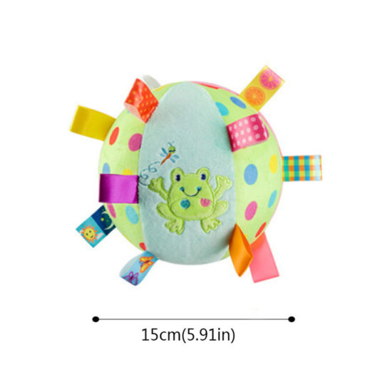 Jucarie senzoriala Mingea cu animalute pentru bebe