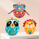 Jucarie senzoriala bebe Mingea zornaitoare animalute