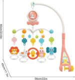 Proiector rotativ bebe Carusel muzical cu zornaitori