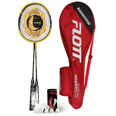 Set 2 Palete Badmington Rachete cu fluturasi din pene