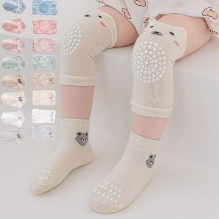 Set Genunchi Sosete anti-alunecare bebelusi Protectii