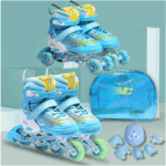 Set Role Reglabile bleu protectii Pozitionarea rotilor 2in1