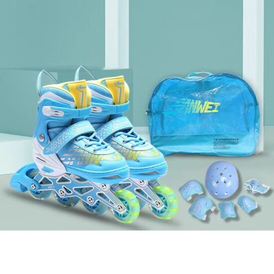 Set Role Reglabile bleu protectii Pozitionarea rotilor 2in1