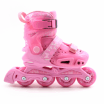 Set Role reglabile Roz casca cotiere genunchiere copii