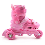 Set Role reglabile Roz casca cotiere genunchiere copii