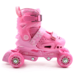 Set Role reglabile Roz casca cotiere genunchiere copii