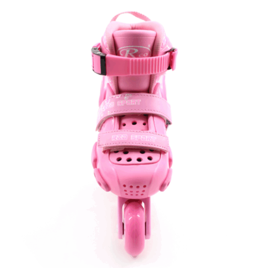 Set Role reglabile Roz casca cotiere genunchiere copii