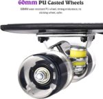 Skateboard Negru copii cu Roti luminoase din silicon