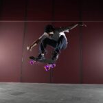 Skateboard Negru copii cu Roti luminoase din silicon