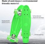 Skateboard Verde copii cu Roti luminoase din silicon