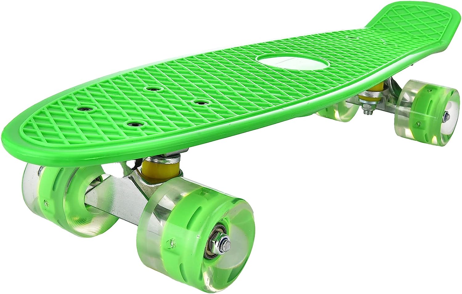 Skateboard Verde copii cu Roti luminoase din silicon