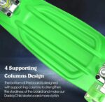 Skateboard Verde copii cu Roti luminoase din silicon