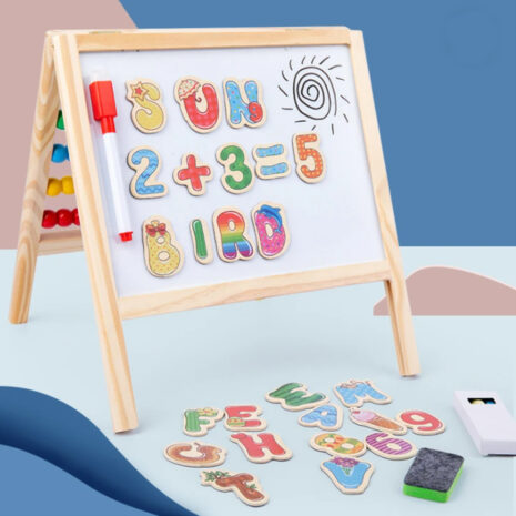 Tablita magnetica Abac cu bile Litere si Cifre cu magnet