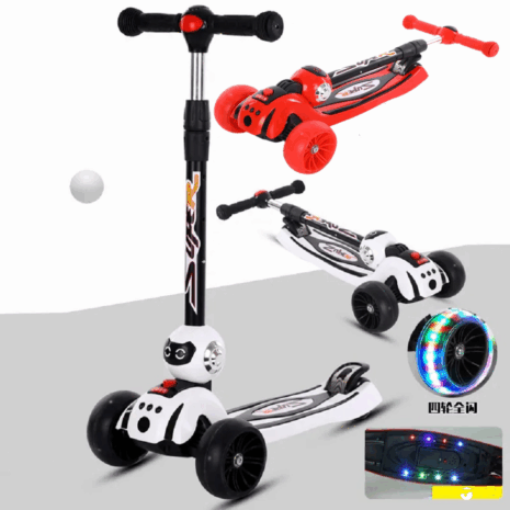 Trotineta pliabila cu Lumini si Sunete Reglabila copii