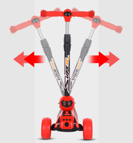 Trotineta 3 roti cu lumini si sunete, pliabila