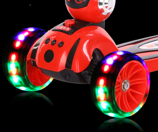 Trotineta 3 roti cu lumini si sunete, pliabila