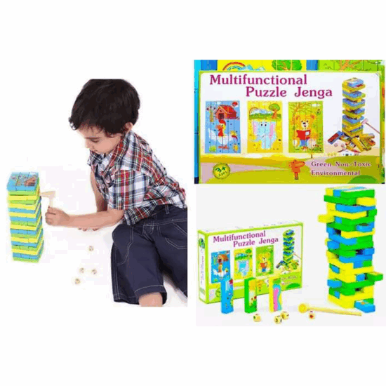 Turnul instabil Jenga Cuburi constructie Puzzle lemn