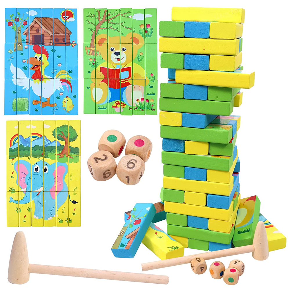 Turnul instabil Jenga Cuburi constructie Puzzle lemn