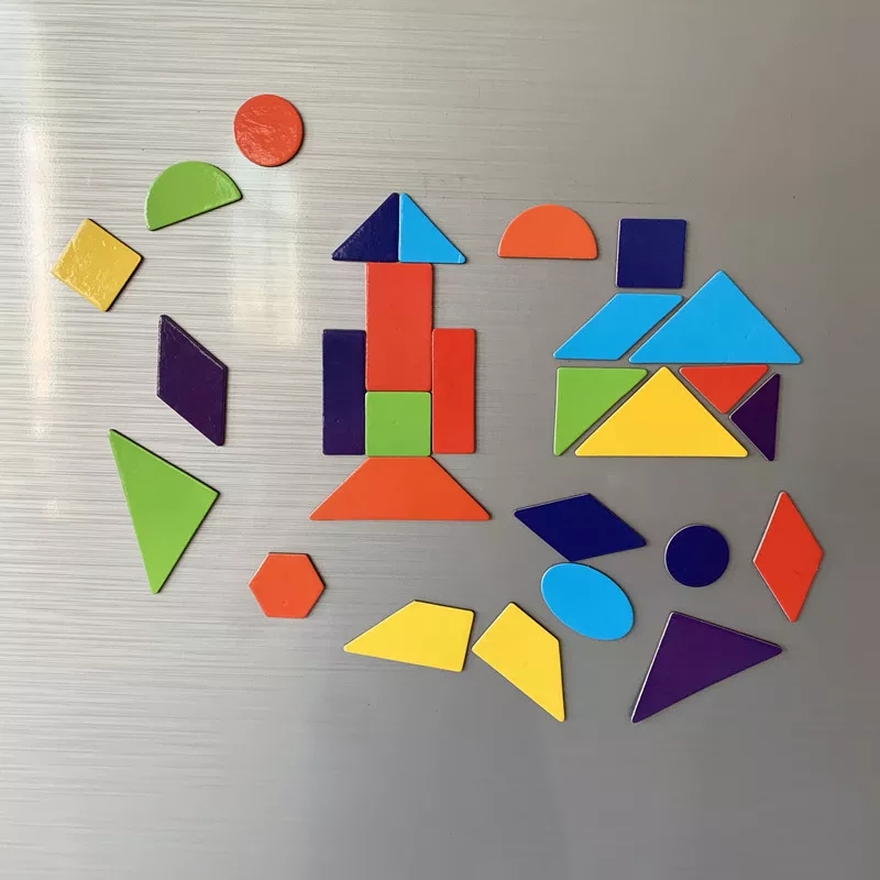 Carte magnetica Tangram Forme geometrice colorate Puzzle