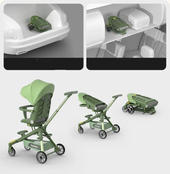 Carucior copii Sport Portabil Pliabil si Reglabil pentru dormit