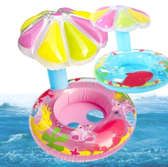 Colac-gonflabil-ciuperca-cu-Parasolar-si-chilotel-bebelusi