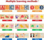 Cuburi educative Set 26 piese Montessori Litere-Cifre ABC
