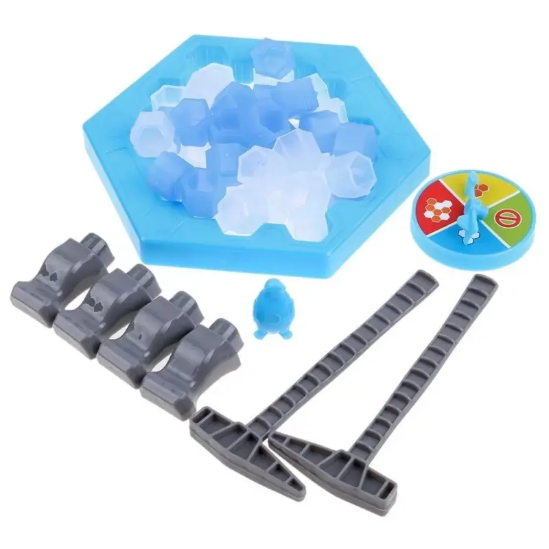Joc interactiv Capcana Pinguinul pe gheata Puzzle cu ciocanel
