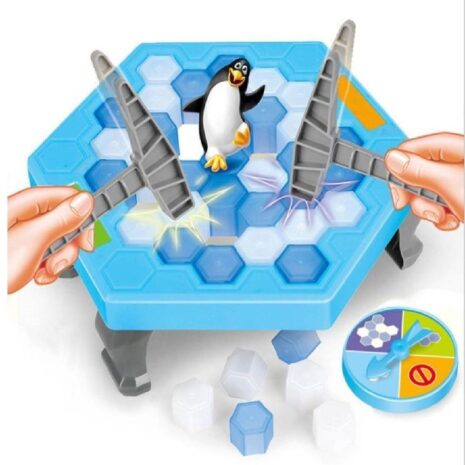 Joc interactiv Capcana Pinguinul pe gheata Puzzle cu ciocanel