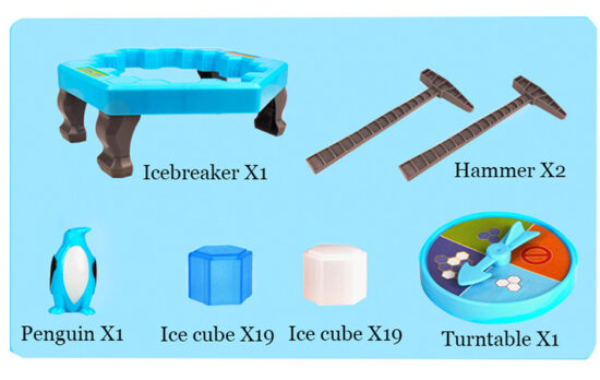 Joc interactiv Capcana Pinguinul pe gheata Puzzle cu ciocanel