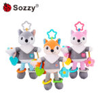 Jucarie dentitie bebelusi Vulpea senzoriala cu texturi diferite