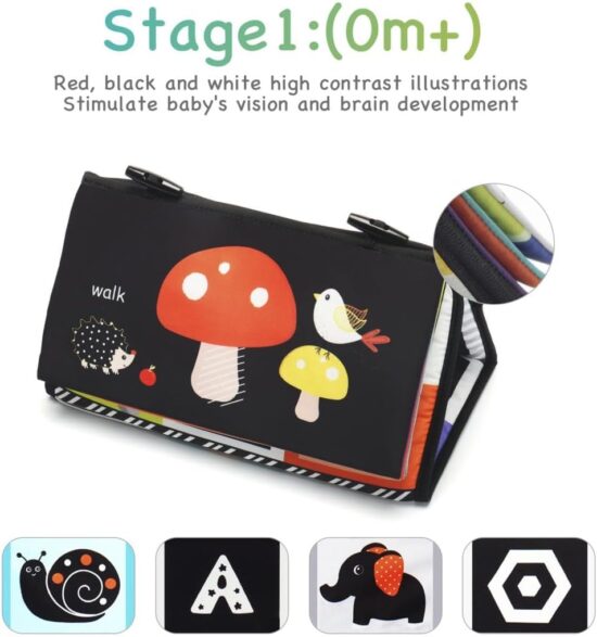 Set Carte si Covoras pliabil cu activitati Jucarie senzoriala burtica