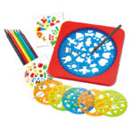 Spirograf joc de creatie pentru copii set cu sabloane