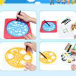 Spirograf joc de creatie pentru copii set cu sabloane