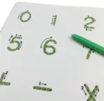 Placa lemn Montessori reversibila Trasare Litere si Cifre