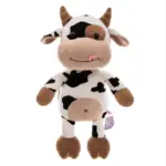Jucarie din plus Vacuta Vesela Colorata alb-negru 35 cm