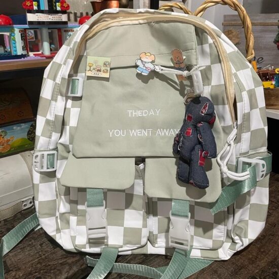 Rucsac scolar cu buzunare inchise Bretele reglabile Model Sah