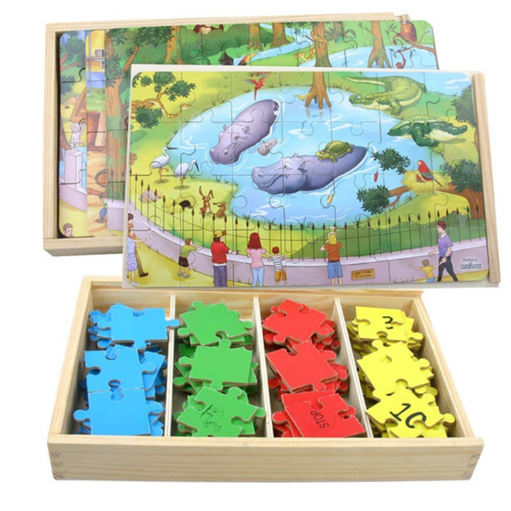 jucarie-puzzle-4in1-animale-de-la-zoo-in-cutie-din-lemn
