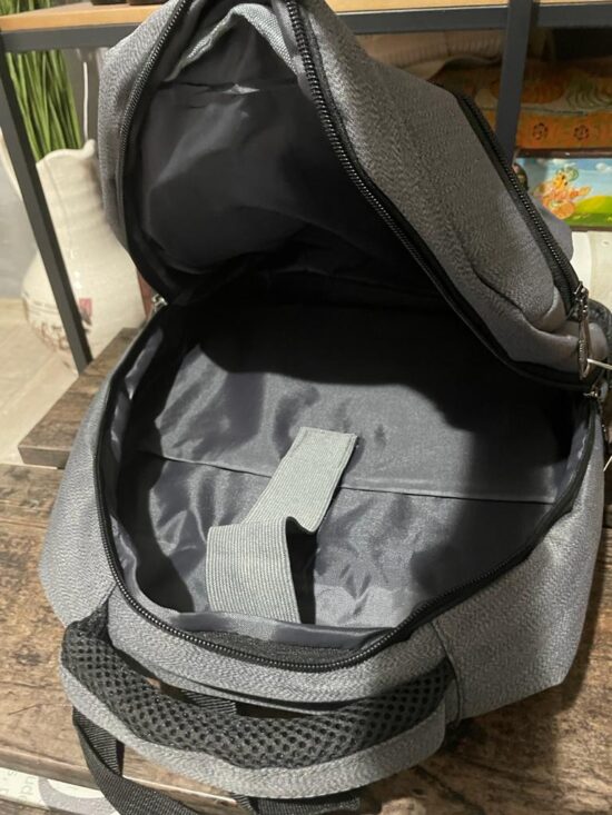 rucsac-laptop-gri-ghiozdan-cu-2-compartimente-impermeabil