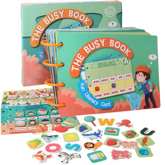 Carte cu Activitati educative 20 pagini Quiet Book Busy Quiet Book Carte cu activitati cu stickere The Busy Book